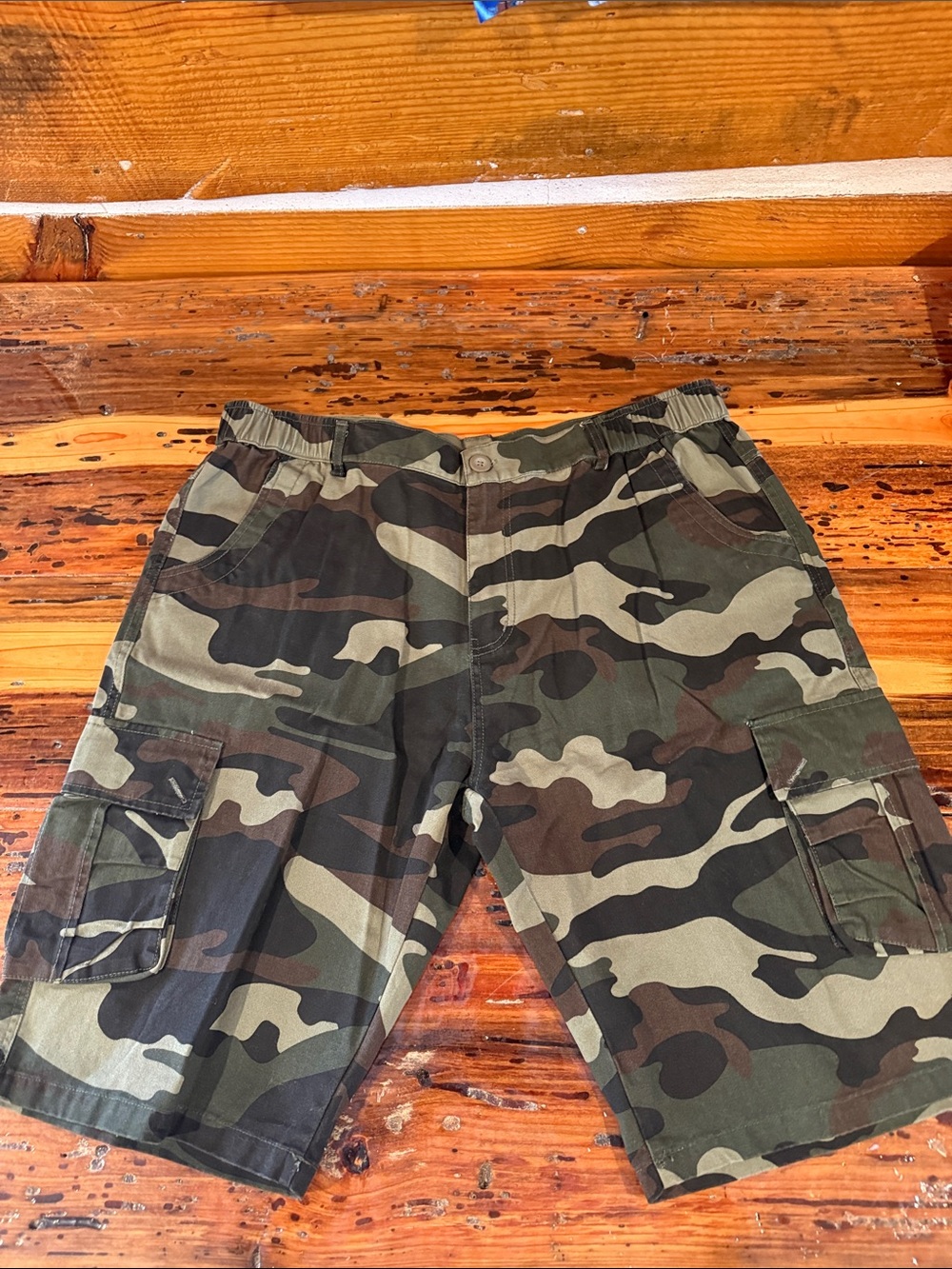 Men's Camo Cargo Shorts - Classic Green